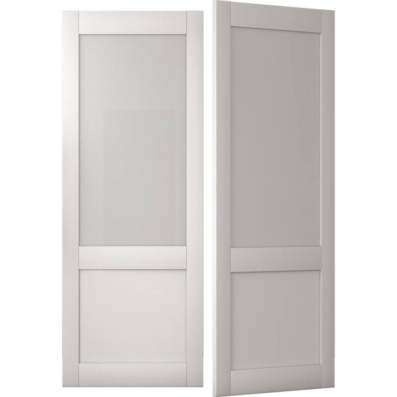 32 X 80 X 5 inch Frosted Glass Slab Door Interior Doors Solid Wood French Door