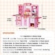 preview thumbnail 10 of 10, 74 Piece 3-in-1 Pink Kids Kitchen Playset Toy Perfect for Group Play - 50" (L) x 11" (W) x 35" (H)