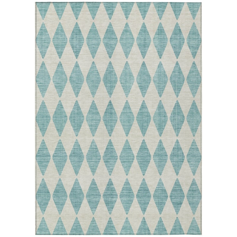HomeRoots Geometric Transitional Rectangle Outdoor Rug