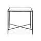 preview thumbnail 13 of 16, 247 Shop At Home Lalia Modern Hammered Metal 2-Piece X-Brace End Table Set