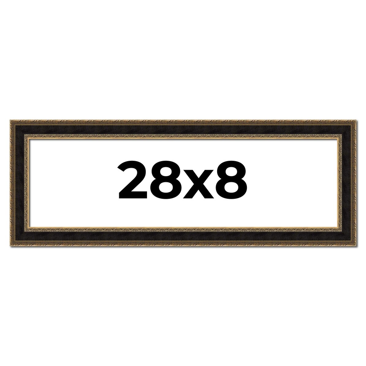 28x8 Frame Gold Antique Vintage Sold Wood Picture Frame | 1.75 Inch