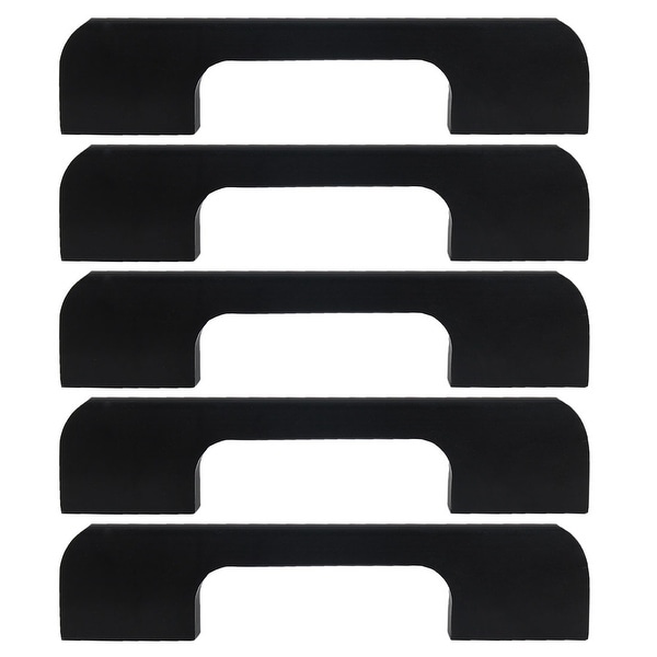 Cabinet Handles Pull Space Aluminum 3.8" Hole Center for Furniture Door Cabinet Cupboard Wardrobe 5pcs Black