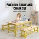 preview thumbnail 2 of 5, Kids Table and Bench Set for Art, Craft, Reading, Learning - 2 Benches