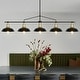 preview thumbnail 3 of 21, 4/5-Light Industrial Linear Bowl-shaped Chandelier Lighting over Kitchen Table 5-Light