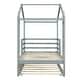 preview thumbnail 68 of 84, House Bed Semi-Enclosed Platform Bed Slat Support Playhouse Bed Frame with Blackboard and Trundle Bed for Boys Girls