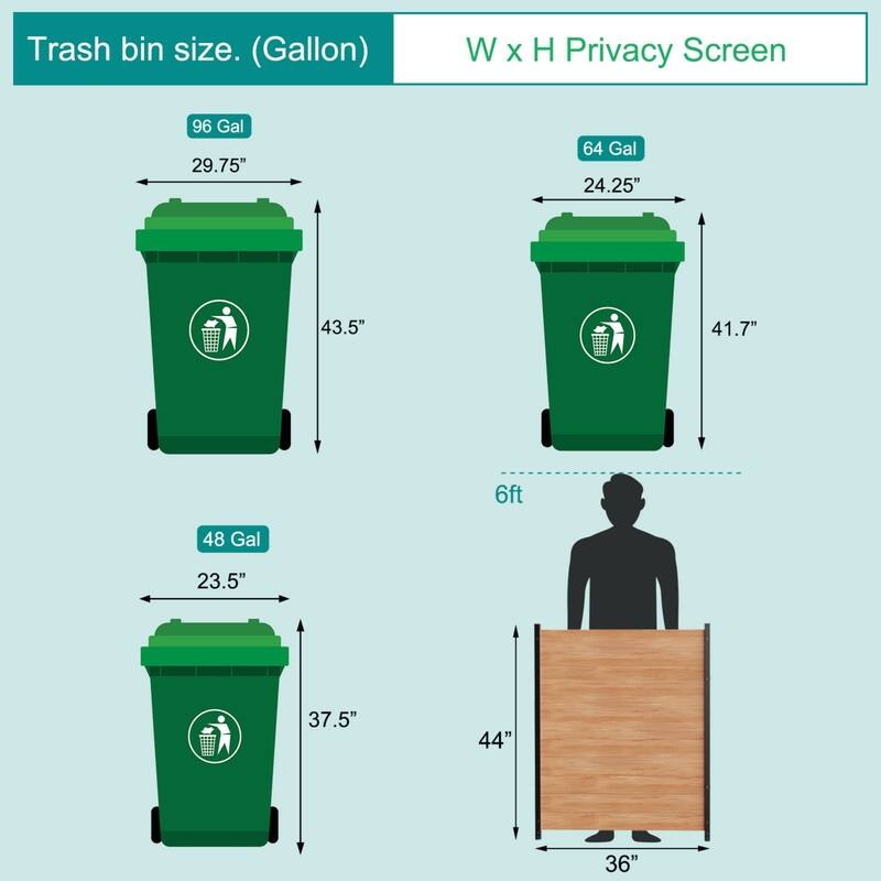 Outdoor Privacy Fence 36 in.W x 44 in.H Air Conditioner Fence, 2-Panel
