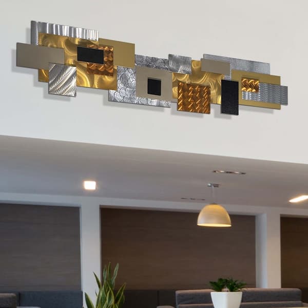 Statements2000 Extra Large Modern 3d Metal Wall Art Hanging Sculpture Jon Allen Copper Impromto Xl Overstock 28545967