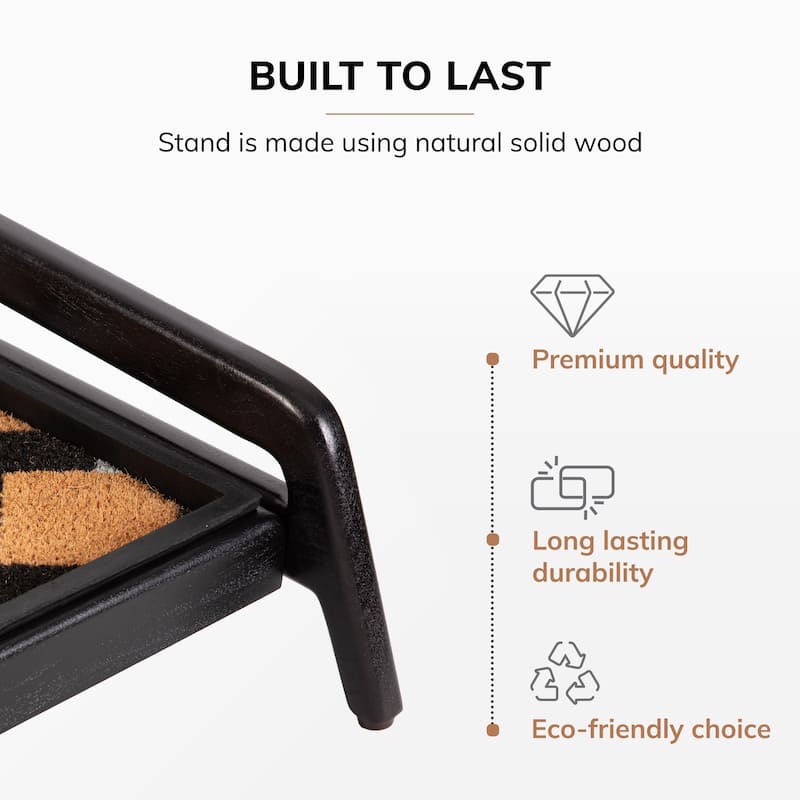Jani Single-Tier Black Stand 3-Pair Rubber Boot Tray