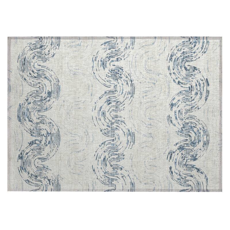 Machine Washable Indoor/ Outdoor Modern Ari Chantille Rug