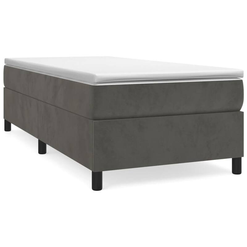 vidaXL Bed Frame Box Spring Platform Bed with Mattress for Bedroom Velvet