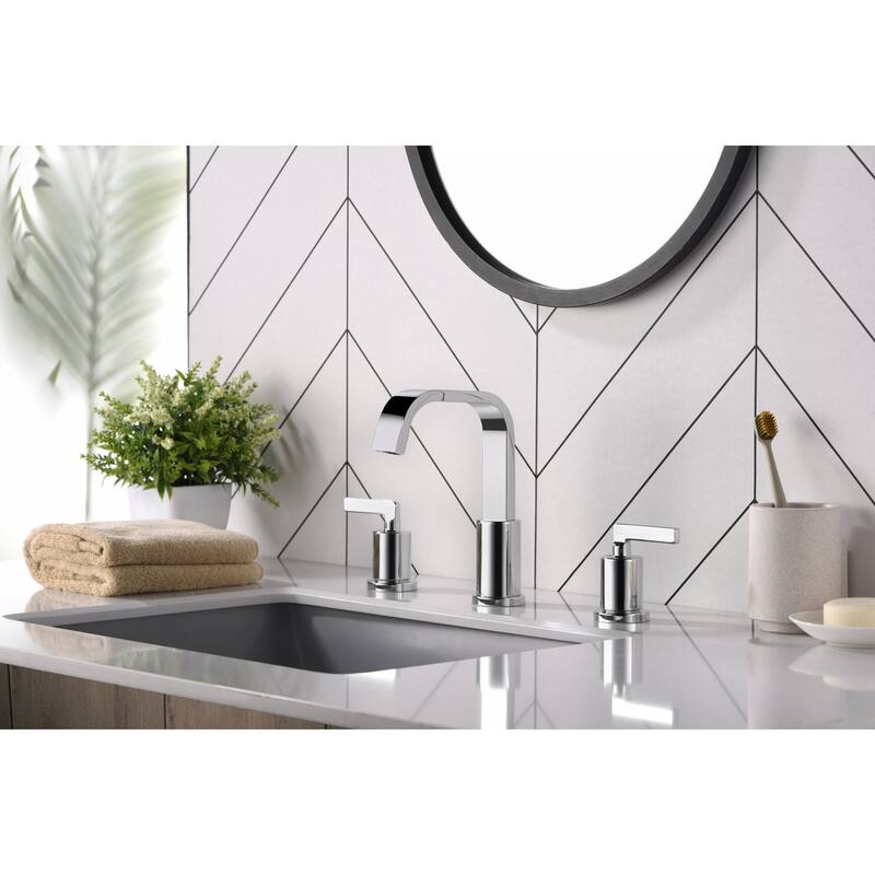 Ultra Faucets Ardua Collection Two-Handle Widespread Lavatory Faucet - Chrome Polished UF56700