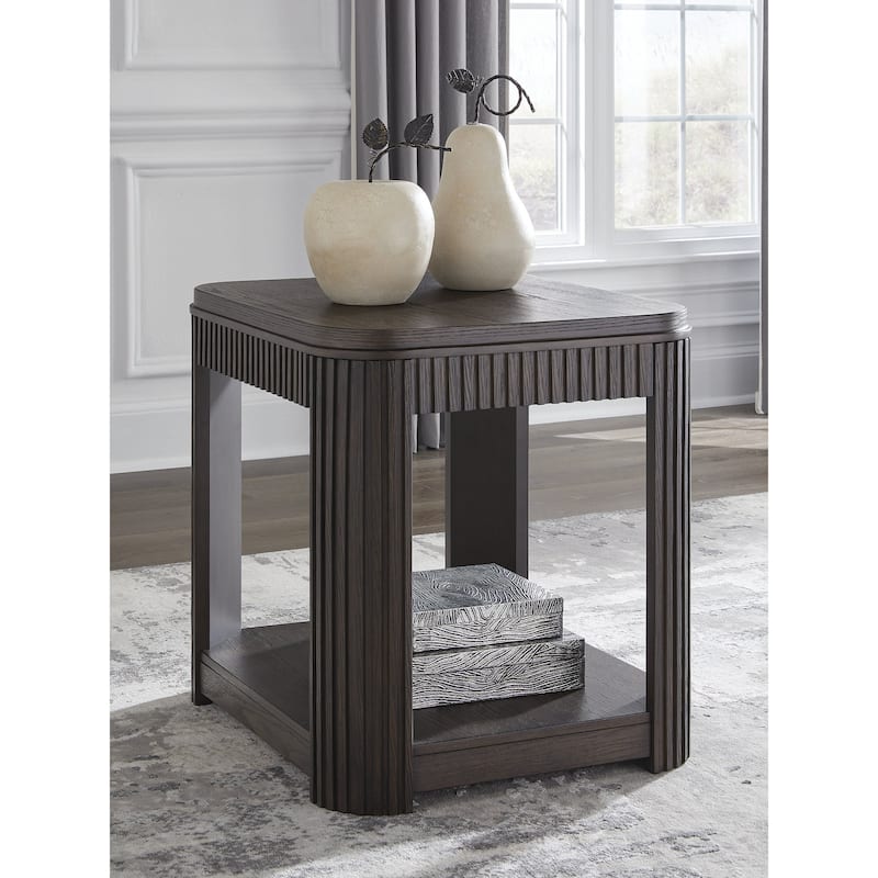 Signature Design by Ashley Carlibrie Dark Brown End Table - 22" W x 26" D x 24" H