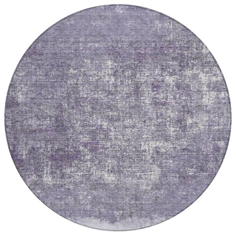 Machine Washable Indoor/Outdoor Border Ombre Chantille Rug