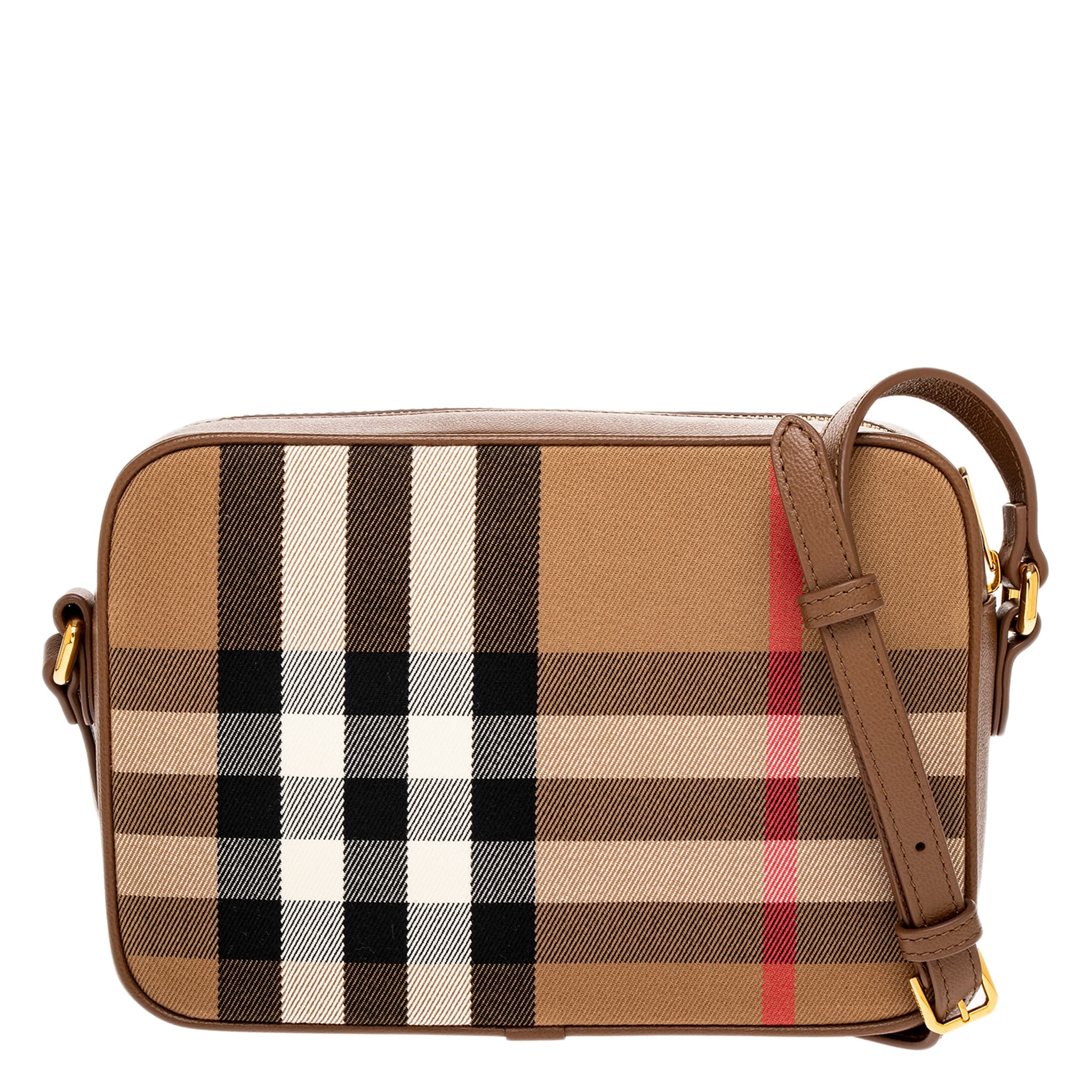Burberry Check Camera Bag - Overstock - 43061602