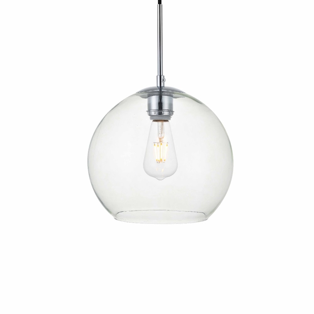Elegant Lighting Baxter Single Light 10" Wide Mini Pendant with Clear