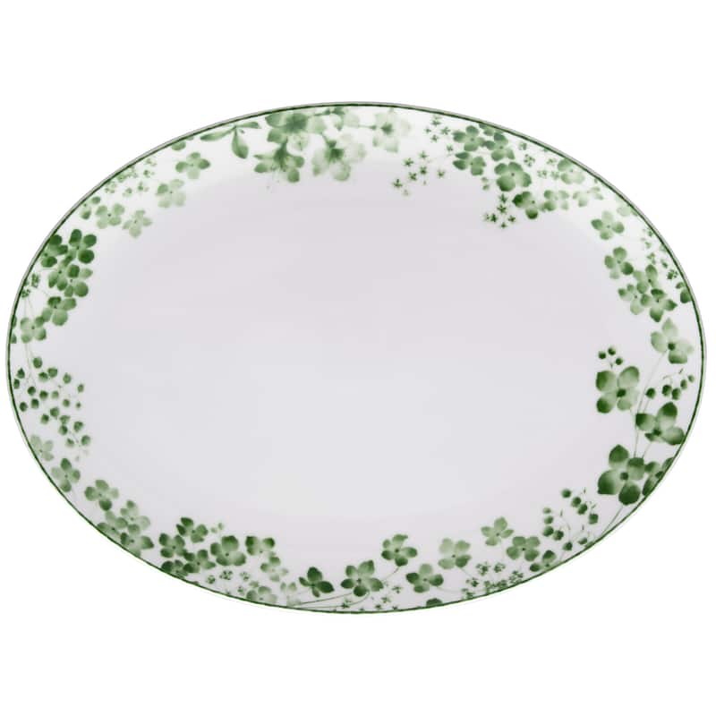Noritake Bloomington Road Oval Platter, 14" - Green - 1 Piece