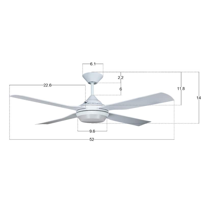 Lucci Air Moonah 52-inch LED Light with Remote Control Ceiling Fan