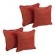 preview thumbnail 18 of 19, Blazing Needles 18-Inch Microsuede Throw Pillows (Set of 4) Cardinal Red
