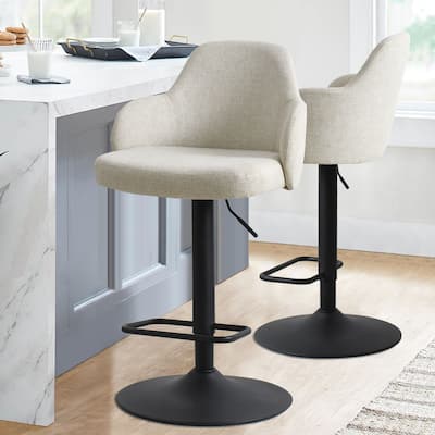 Swivel Adjustable Height Bar Stool (Set of 2)