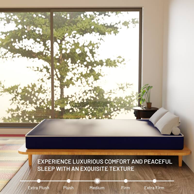 Onetan, 7" Medium Firm Double sided Tight top Foam Rolled Vinyl Mattress, Good For The Back