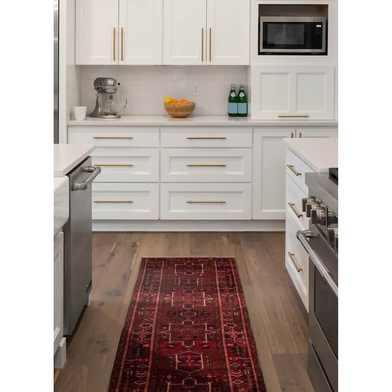 ECARPETGALLERY Hand-knotted Sarabi Red Wool Rug - 2'11 x 10'9