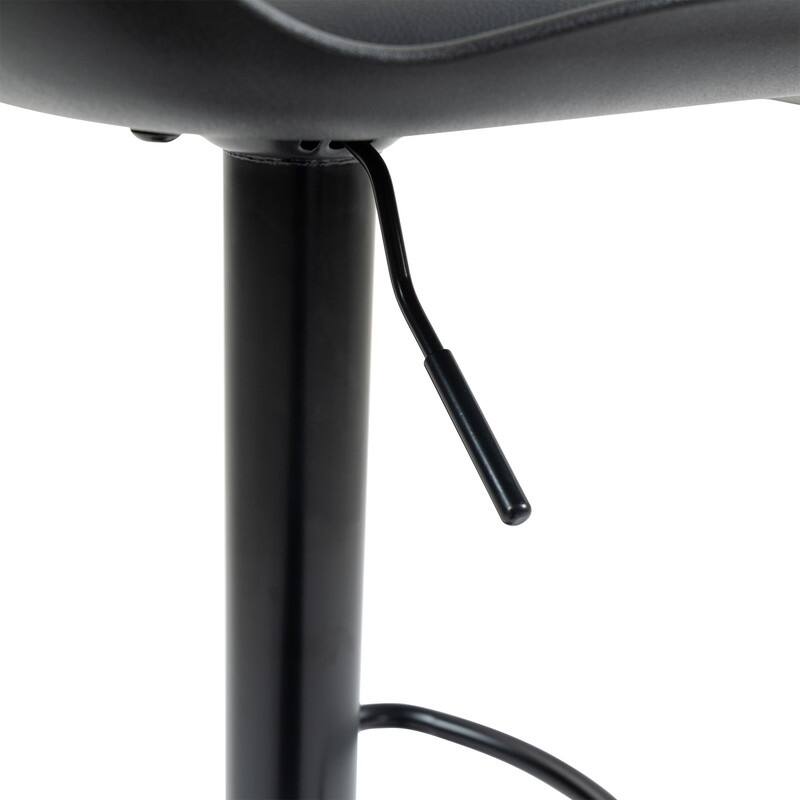 Adjustable Swivel Bar Stools Set of 2 - Modern Counter Height Kitchen Island Chairs with Back Support