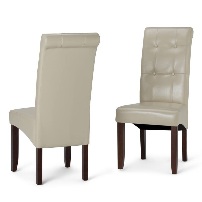 WYNDENHALL Essex Deluxe Tufted Parson Chair (Set of 2) - 18.9"w x 19.3"d x 42.1"h