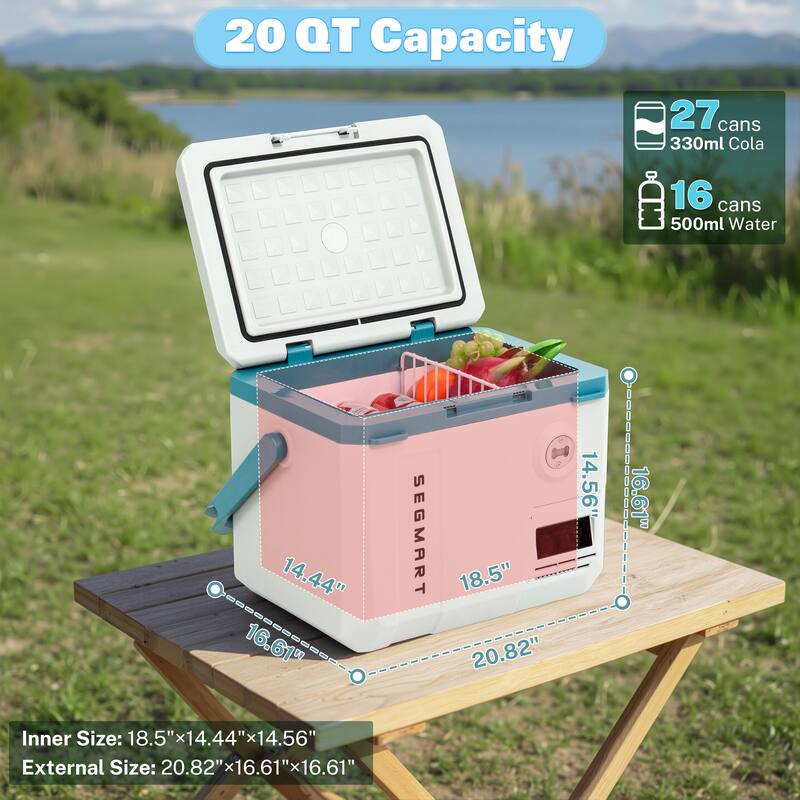 MC20 Portable Car Fridge (45W 19L) for Camping