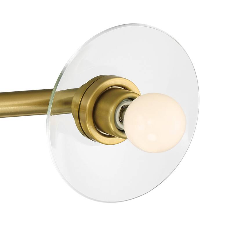 Litto 24 in. 3-Light Brushed Gold Modern Vanity Light with Clear Glass Shades