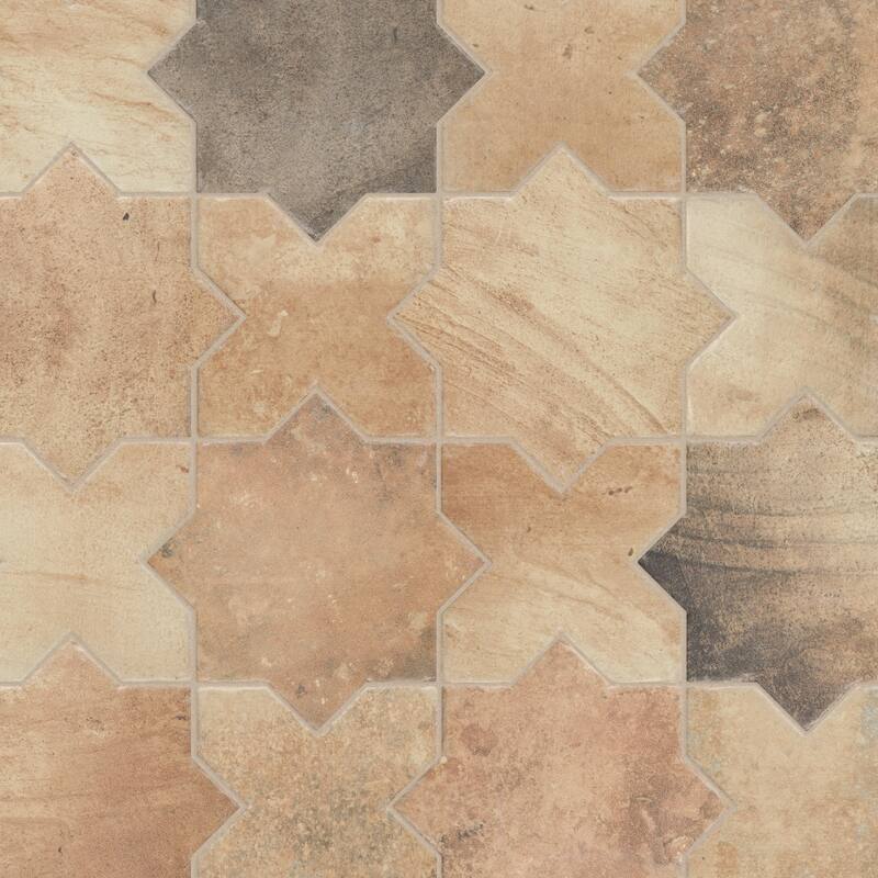 Merola Tile Tech Land Star Fire/Cross Fire 6" x 12" Porcelain Floor and Wall Tile - 2 Tiles