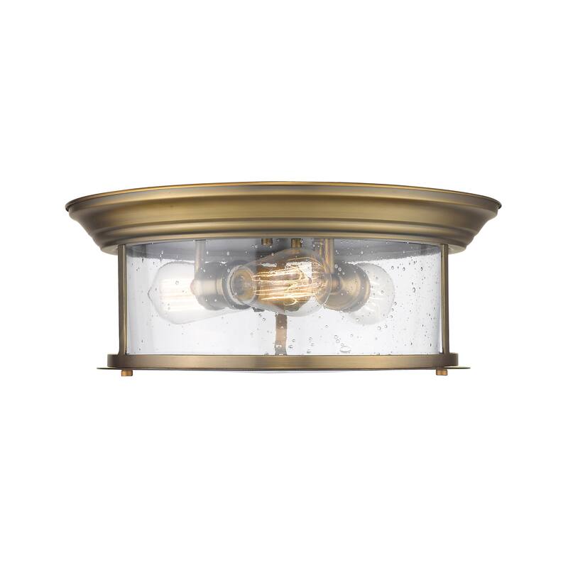 Bellevue Hughen 3 Light 16" Wide Flush Mount Drum Ceiling Fixture