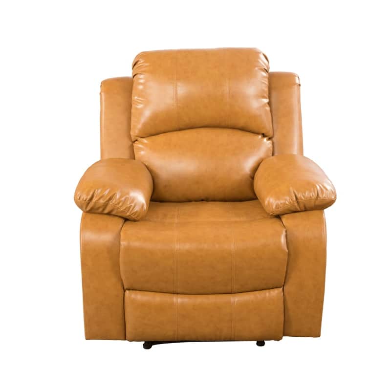 Ginger Faux Leather Push-back Recliner Accent Chair