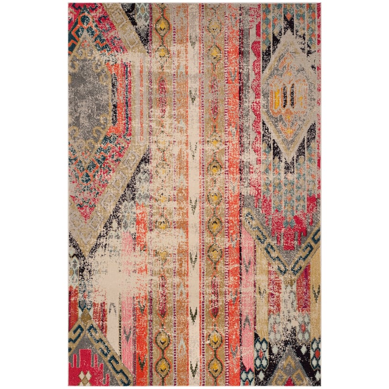 SAFAVIEH Monaco Lumturije Distressed Boho Rug