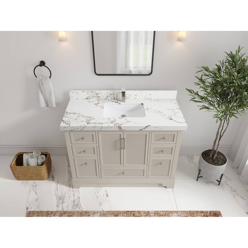 Willow Collections 48 in. W x 22 in. D Alys Single Sink Bathroom Vanity with Countertop
