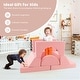 preview thumbnail 7 of 8, 8 Pieces Pink Playroom Sofa Set Perfect Gift fir Kids - 41.5" x 39.5" x 19" (L x W x H)