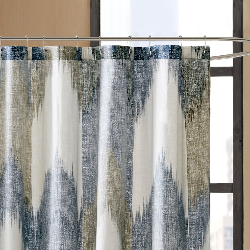 INK+IVY Alpine Cotton Printed Shower Curtain
