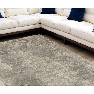Maxi Power Loomed Abstract Modern Area Rug By HomeRoots
