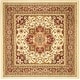 preview thumbnail 43 of 50, SAFAVIEH Lyndhurst Feryal Traditional Oriental Medallion Rug 10' x 10' Square - Ivory/Red