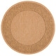 preview thumbnail 124 of 133, SAFAVIEH Courtyard Sherrie Border Indoor/ Outdoor Waterproof Patio Backyard Rug 5'3" Round - Natural/Gold