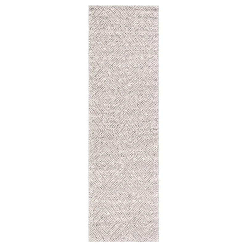 SAFAVIEH Handmade Natura Neschka Geometric Wool Blend Rug - 2'3" x 8' Runner - Beige