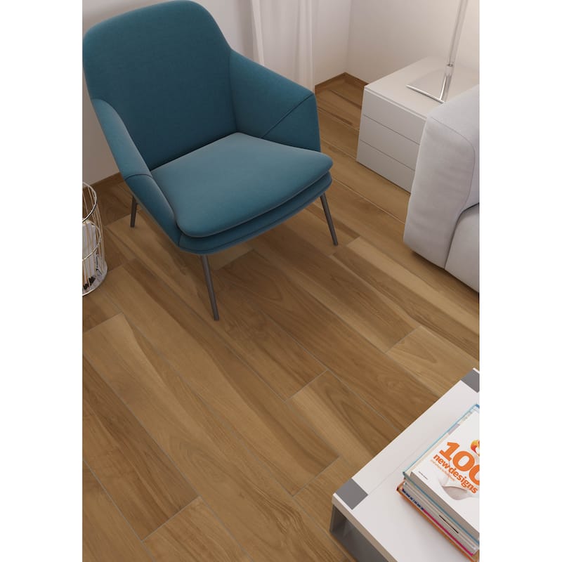 Industry Tile 8x48 Alberone Miele Wood Look Porcelain Tile