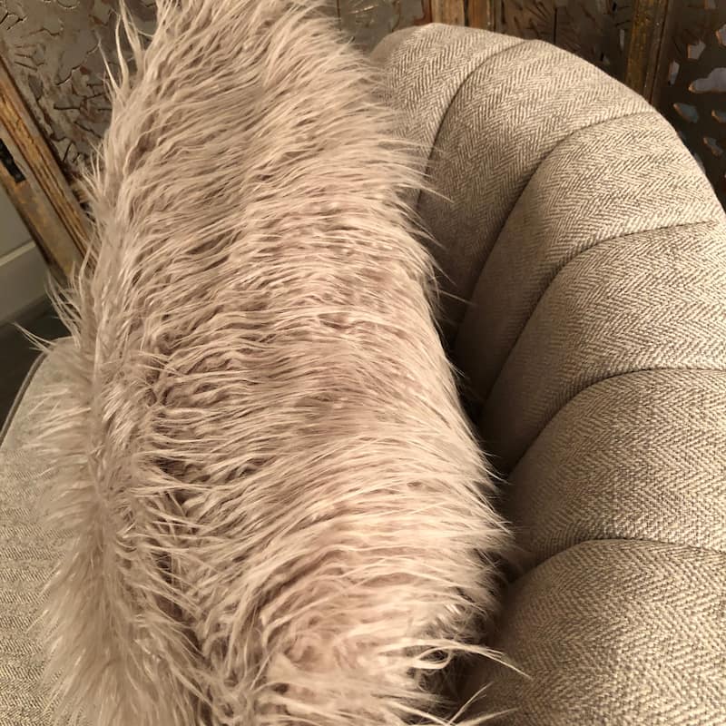 Pillow - Triscina Fauxfur 22" x 22" Feather / Down Fill