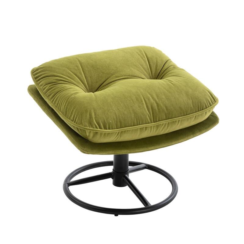 Accent chair TV Chair Living room Chair Grey with ottoman