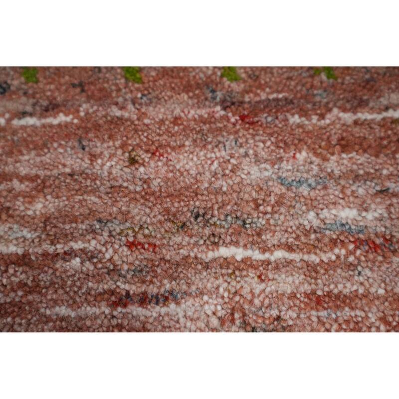 Hand Knotted Oriental 100% Wool Carpet Tribal Animal Pictorial Oranges & Rust Gabbeh Area Rug - 11' 3'' X 8' 9''