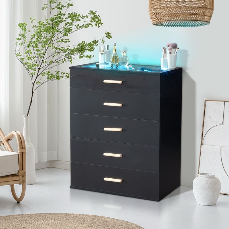 Five Drawers With LED
