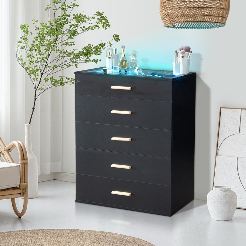Five Drawers With LED