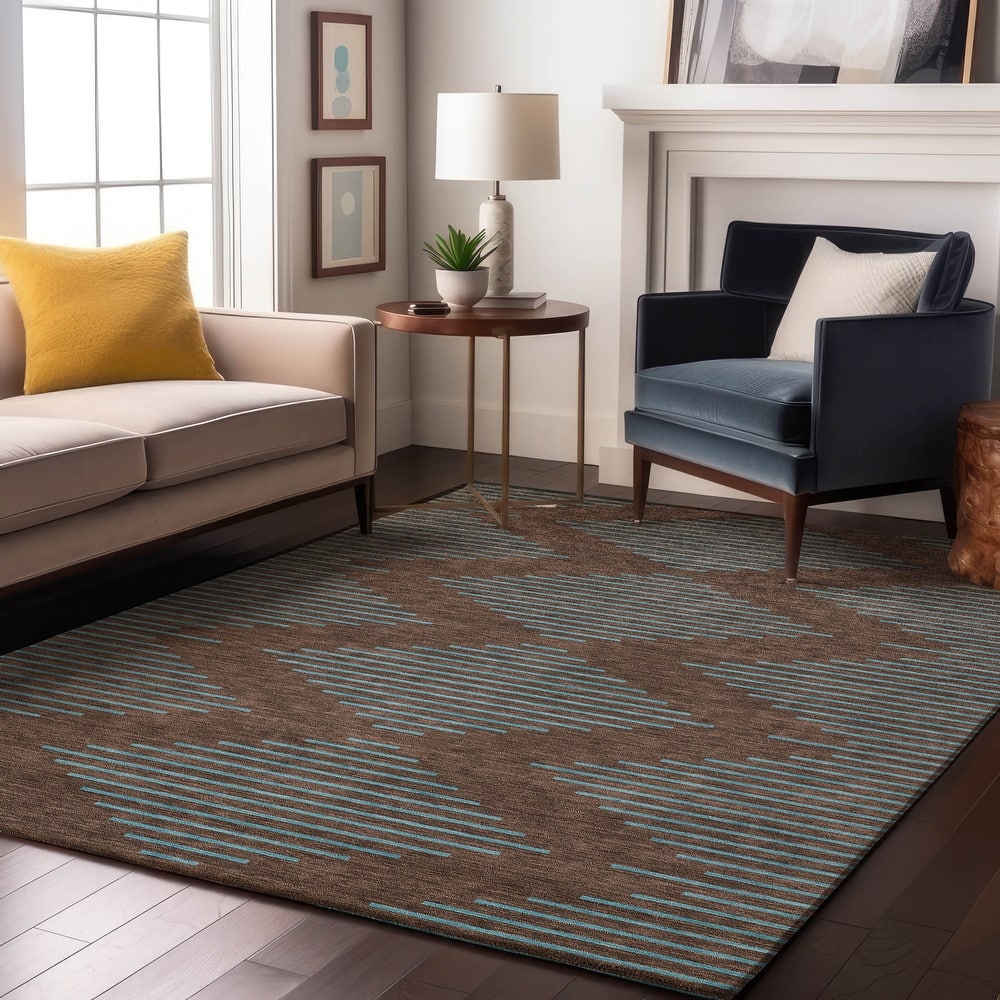 Premium Washable Super Soft Global Stripes Mayfield Rug