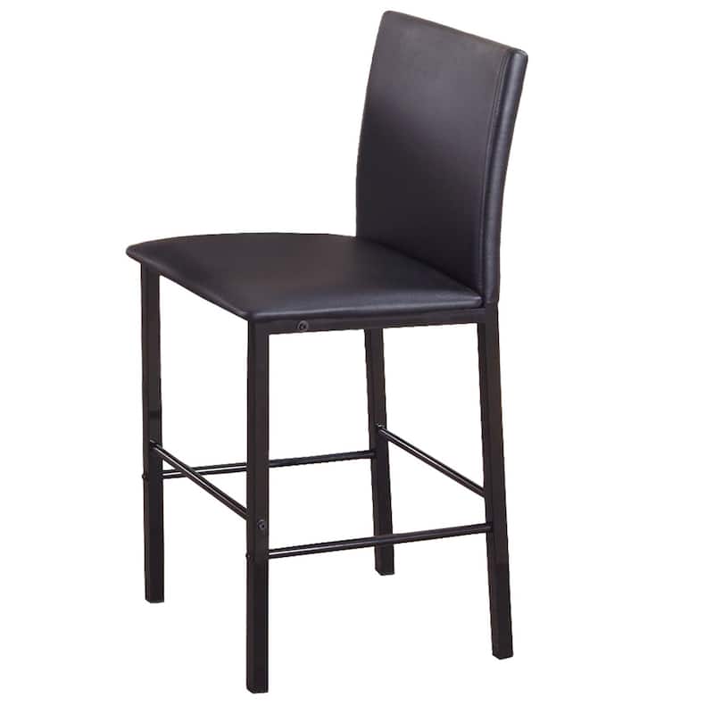 Metal Counter Height Dining Chairs with Black Metal Frame, Set of 4