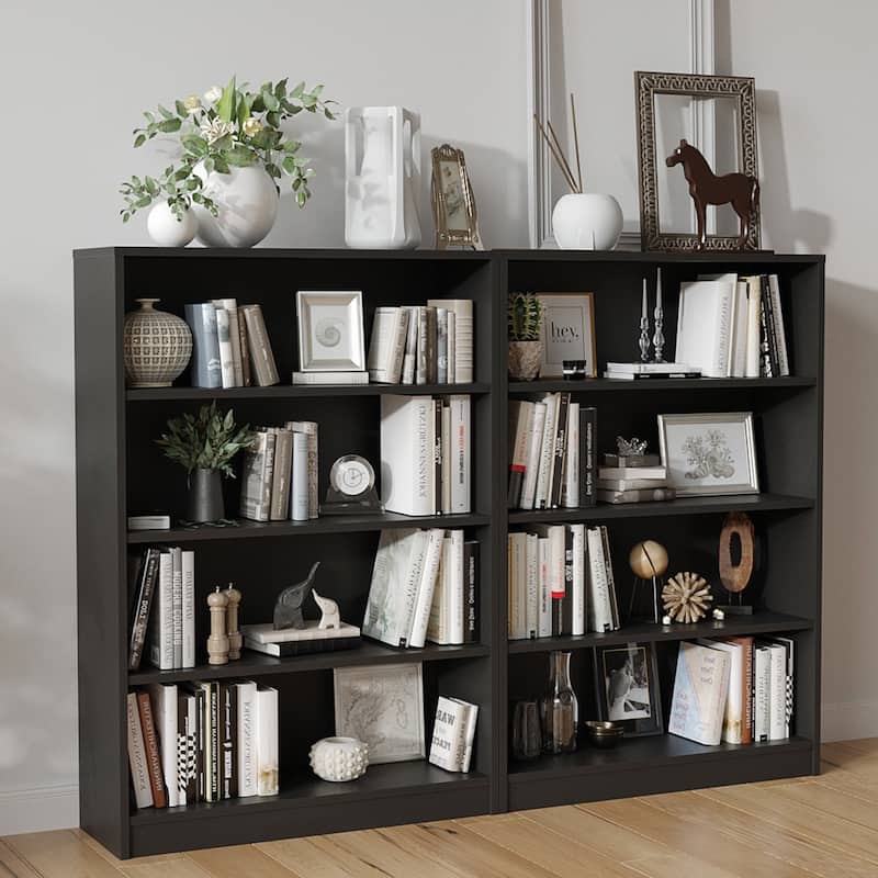 4 Shelf boockase Display Bookcase Freestanding Wooden Bookshelves for Home Office Living Room,48 Inch Height