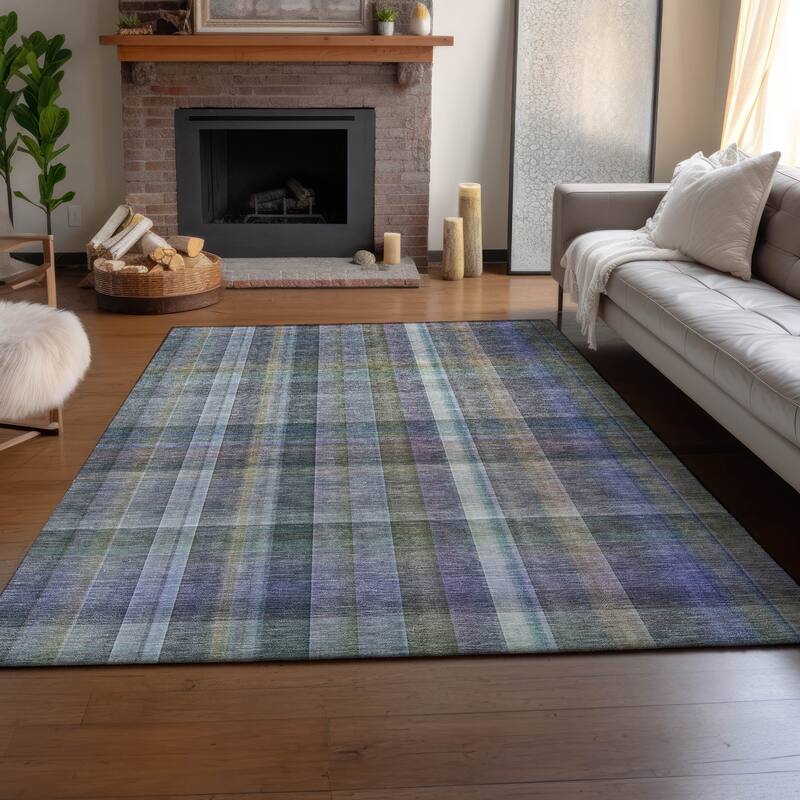 Premium Washable Super Soft Plaid Mayfield Rug